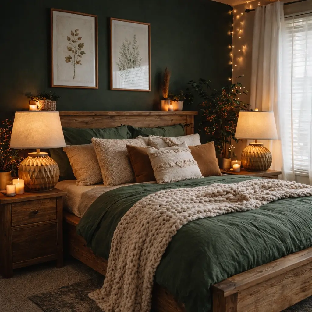 cozy bedroom table lamps set warm ambient lighting neutral bedside decor cozy bedroom styling