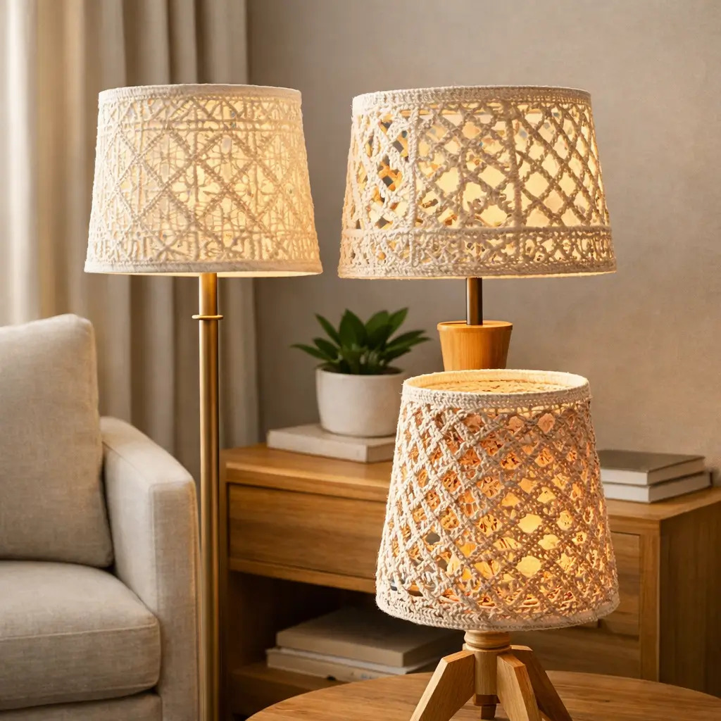 Modern table lamp lighting decor with artistic wall artwork